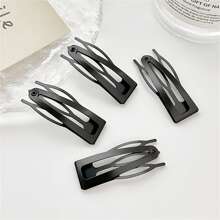 10个装黑色金属发夹，适用于女性日常、派对、节日等场合，可作发卡、发夹、发饰、发卡、发饰、发夹等使用。 - 黑色 - 查看 10