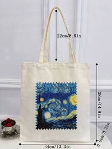 In trời sao Giải trí Túi tote đeo vai , Có thể mang đi Túi mua sắm - Màu be - Xem 2