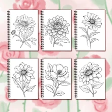 Tlenpo （3 月更新，30 页）成人女性涂色书 - 用于缓解、放松、焦虑，8.3x11.2 英寸，新年礼物、生日礼物、节日礼物、派对礼物、复活节、感恩节、返校、节日聚会礼物返校、母亲节、妈妈的礼物、返校、学校用品 - 清晨的花朵 - 查看 7