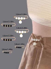 6pcs Simple Clothing Clips For Women To Fix Clothes And Prevent Slipping, Waist Cincher - Multicolor - View 2