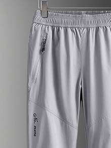 Quần thể thao có túi khóa kéo khô nhanh cho mùa hè, tuyệt vời khi đi xe đạp, đi bộ đường dài, tập gym, chạy bộ và các hoạt động giải trí ngoài trời - Xám - Xem 4