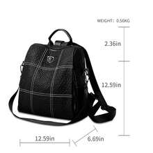 Mochilas Antirrobo Impermeable para Mujer, 3 En 1 Mochila de Mujer de PU, Mochilas para Mujer, Bolsos Antirrobo Casual Dama, Bolsas Casuales de Moda para Mujer - Negro - Ver 5