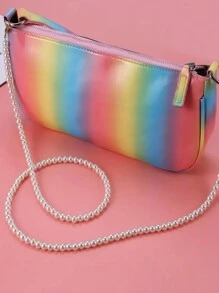 40-120CM Packet Chain Pearl Strap For Bags Handbag Handles DIY Purse Replacement Long Beaded Chain For Shoulder Bag Straps Pearl Belt Lanyard Phone Charm Beach Accessories Daisy - White - View 3