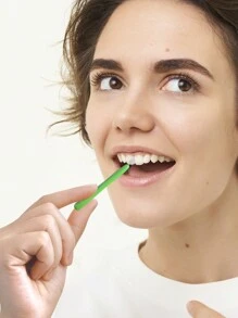 Dr.Emma 艾玛博士 10 件/20 件/30 件牙刷，Sss-Ss-S-M 不同尺寸可满足不同需求清洁牙齿之间便携式牙间刷、牙线签、牙齿清洁工具 - 綠色 - 查看 2