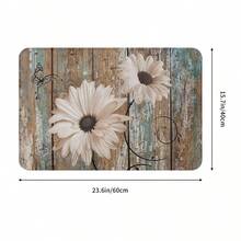 1pc Double Flower Design Thickened Door Mat, 2cm Thick, Strong Water Absorption And Non-Slip - Multicolor - View 2