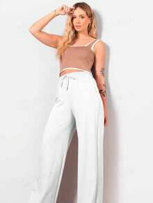 Women Pants - 白色 - 查看 2