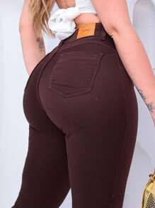 Women Jeans - Óxido marrón - Ver 1