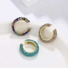 3 cái/bộ Vòng bít tai trang trí bằng đá rhinestone - Nhiều màu - Xem 15