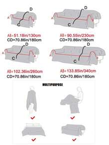 1pc Simple Solid Color Anti-Slip Sofa Cover All-Inclusive Universal Stretch Couch Cover