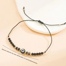 4 cái/bộ Phong cách Bohemian Của phụ nữ Có thể điều chỉnh Dệt Vòng tay Với Tự nhiên Hạt đá , Không giới tính Thiết kế , Lý tưởng Như Đồ trang sức Món quà Đối với Cổ tay Hoặc Mắt cá chân - Nhiều màu - Xem 17