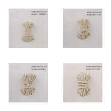 1pc (4mm/0.16in-8mm/0.31in) Wide Macrame Cord, Suitable For Festival Decoration, Gift Weaving Crafts, Handicrafts DIY, Textile & Jewelry Decoration, Wedding & Party Decoration, Home Decoration Braided Rope - Beige - View 6