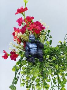 1pc Powerful Resin Gorilla Ornament To Protect You - Black - View 1