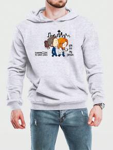 Men Hoodies - Màu Xám nhạt - Xem 1