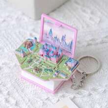 1 Móc khóa sách gấp mini 3D: Đồ chơi biến đổi cảnh thu nhỏ khác nhau Đồ chơi giảm căng thẳng, tuyệt vời như món quà Phục sinh hoặc sinh nhật sáng tạo (Một phần ngẫu nhiên) - móc khóa - Xem 6