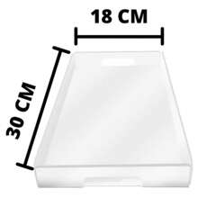 Bandeja Organizadora Acrilico Cristal Grande Penteadeira - Transparente - Visão 4