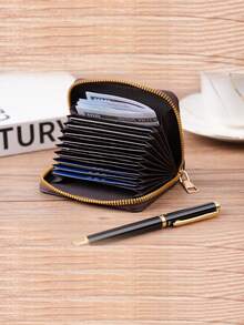 手風琴式中性信用卡套,迷你錢包,包,身份證組織者 - 彩色 - 查看 3