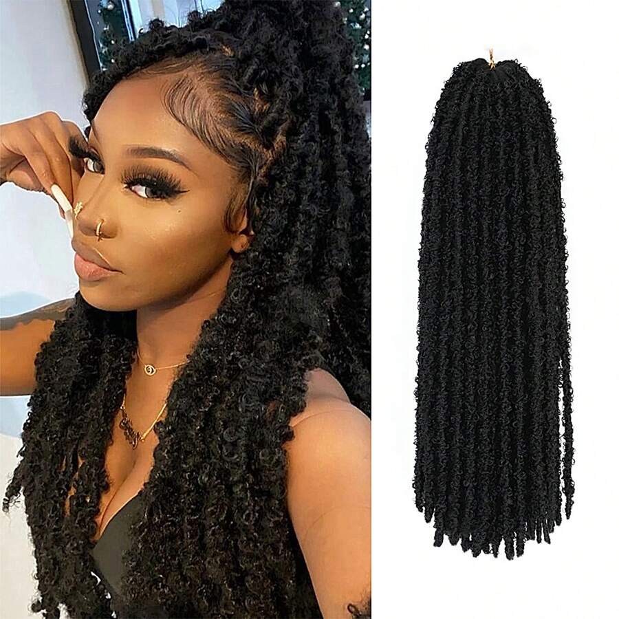 Synthetic Extensions Hair Bulk Without Weft