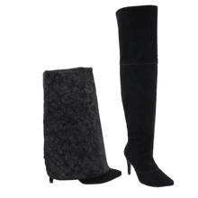 Women Over-The-Knee Boots - Black - View 1