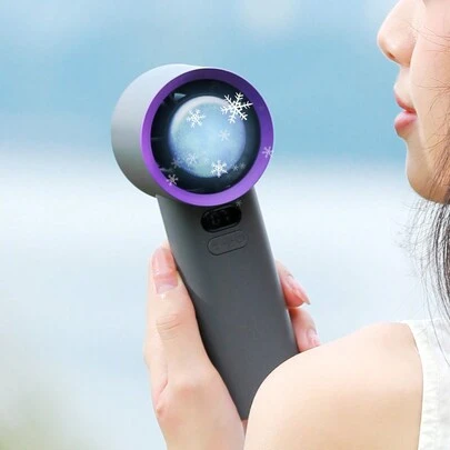 kinscoter 1个3600mAh可充电便携式迷你电动手持风扇，露营旅行空气冷却器，100档风速可调，手持式个人降温风扇