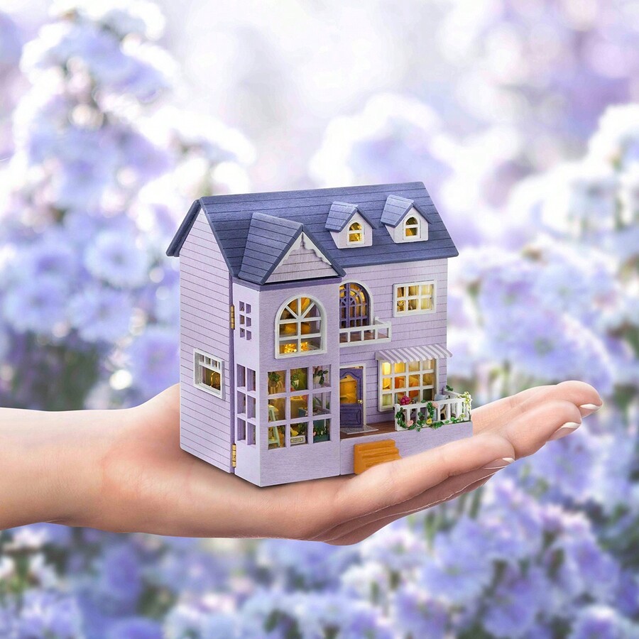 Christmas Decoration 1 Model Building Kit, DIY Handmade Mini House For