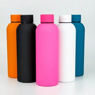 1 件 500ml/16.9oz 保温水瓶，小口异形设计，高档户外磨砂运动水壶，大容量，适合徒步旅行和登山，返回学校