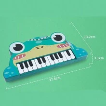 Frog Shaped Children's Electronic Piano, Cartoon Animal Piano Toy With Multi-Functional Educational Functions For Early Learning - Multicolor - View 4