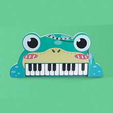 Frog Shaped Children's Electronic Piano, Cartoon Animal Piano Toy With Multi-Functional Educational Functions For Early Learning - Multicolor - View 3