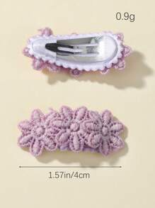 10pcs Solid Color Mini Flower Hair Clips For Kids, Lovely Hair Accessory For Baby Girls' Bangs