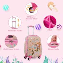 2Pcs 12"+18" ABS Kids Suitcase Backpack Luggage Set Lightweight,Carry On Suitcase For Boys & Girls Travel School