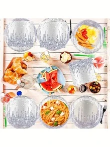 10入組鑲有水晶的沙漠風格生日餐具套裝，可同時供10位客人使用 - 非常適合家庭聚會、單身派對、舞會、野餐、節日、生日派對、婚禮餐具，帶給您高貴、奢華的視覺盛宴。