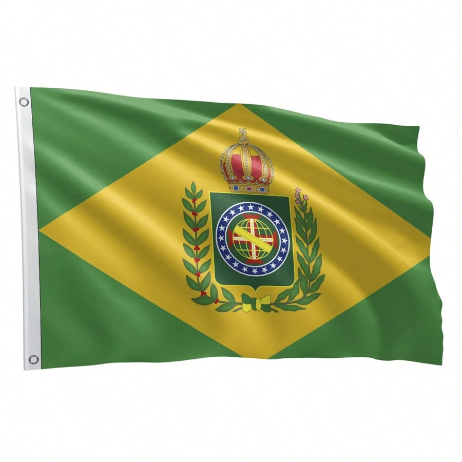 Bandeira Do Brasil Império Grande 1,50 X 0,90 M - Brasil Império - Visão 1