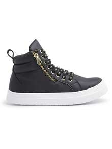 Women Wedge Sneakers - 黑色 - 查看 3