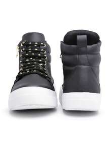 Women Wedge Sneakers - 黑色 - 查看 2