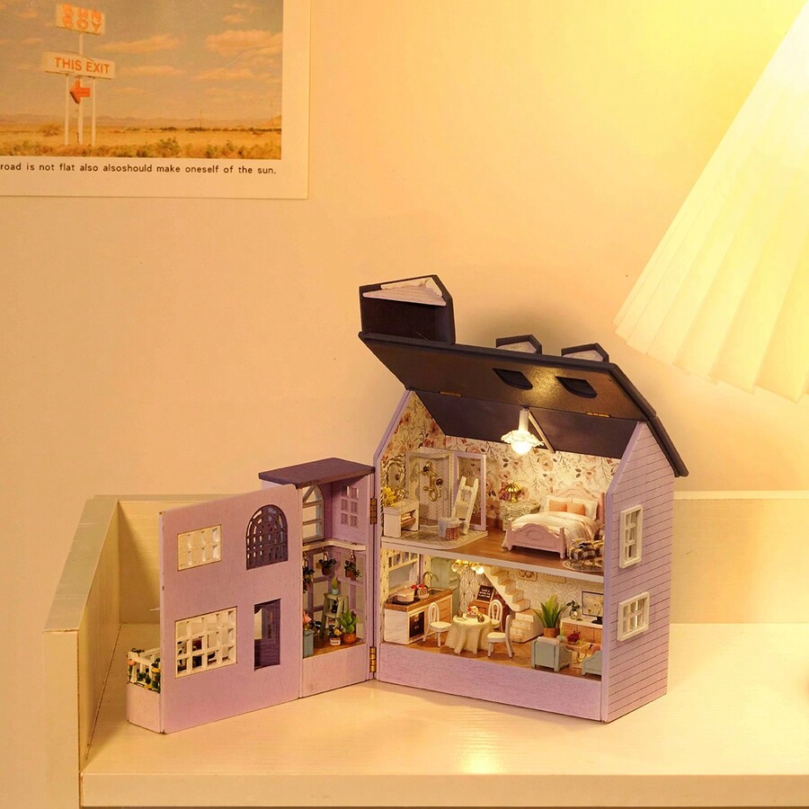 Christmas Decoration 1 Model Building Kit, DIY Handmade Mini House For