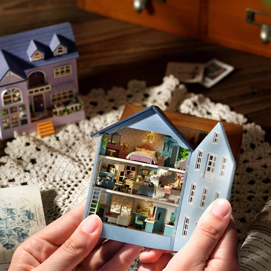 Christmas Decoration 1 Model Building Kit, DIY Handmade Mini House For