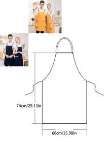 1 件新款厨师围裙，带可调节肩带，加厚透气帆布厨房围裙，防油烹饪围裙，适用于家庭、餐厅、咖啡厅、美容院 - 彩色 - 查看 8