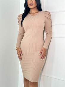 Women Dresses - 米色 - 查看 1