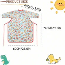 1入兒童高腳椅套 - 防水嬰兒餵食圍兜,幼兒防髒餐衣,6-36個月中性款,可以機洗,柔軟耐用；節日和新父母最佳禮物
