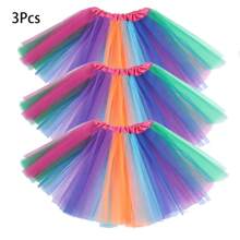 1pc/3pcs/5pcs Neon 80s Tutu Skirt, 3-Layers, For Princess Dress Up, Party, Performance, Christmas, Festival, Mardi Gras, Ballet Performance, Party Gift - Mesh Tutu Skirt - View 57
