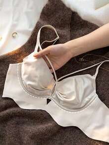 2入組女士超薄、涼爽材質、隱形、性感背部、無鋼圈胸罩，可使大胸部看起來更小，適用於夏季 - 彩色 - 查看 7