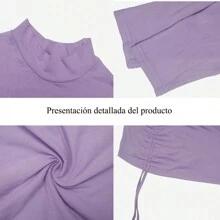 Vestido De Poliéster De Fiesta De Manga Larga Corta De Moda - Púrpura malva - Ver 3