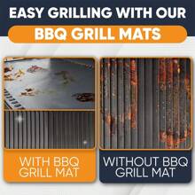 2/4/6 Stück 40 x 33 cm Backmatten, wiederverwend- und antihaftbeschichtet, ofensicher und hitzebeständig für Grill, einfach zu reinigende Back- und Grillmatten, Küchenhelfer