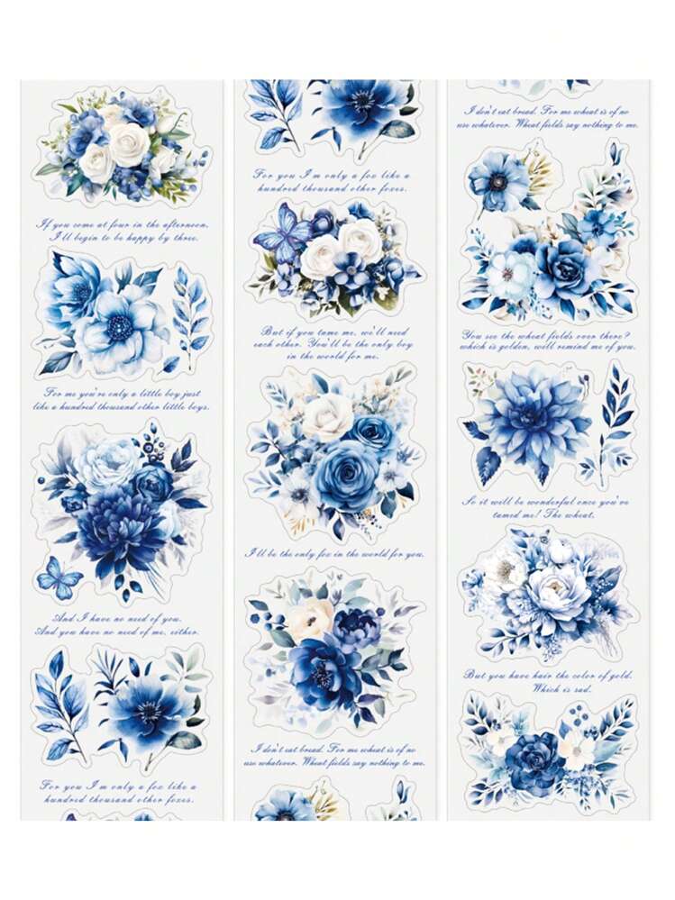 1 cuộn Mơ hồ Thú cưng Băng Kết dính , Hoa Đường bộ Loạt , Hình hoa DIY Trang trí Ruy băng Đối với Sổ lưu niệm , Quyển sổ , Điện thoại di động Loại vỏ - Nhiều màu - Xem 5