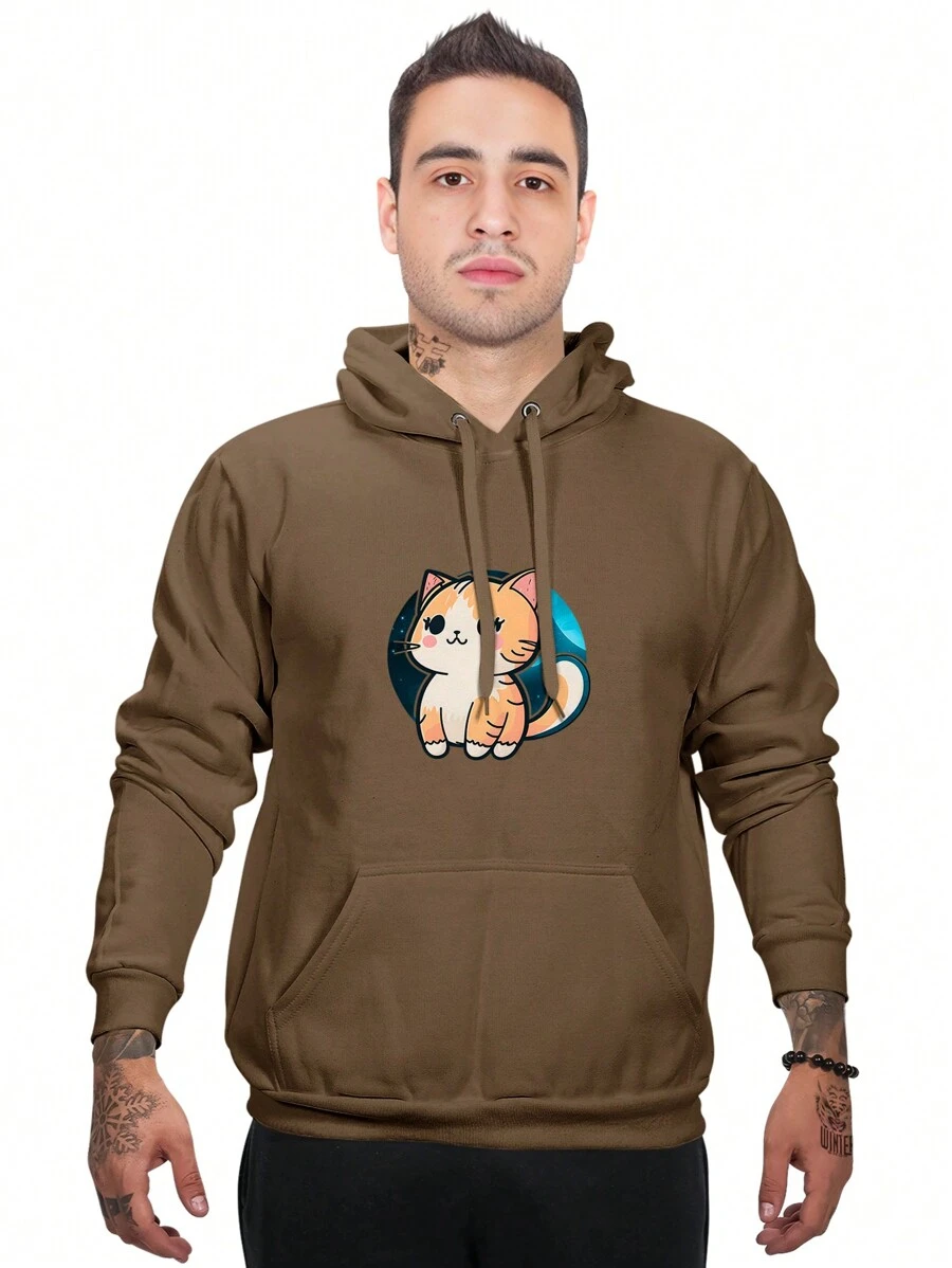 Men Sweatshirts - 鏽棕色 - 查看 1