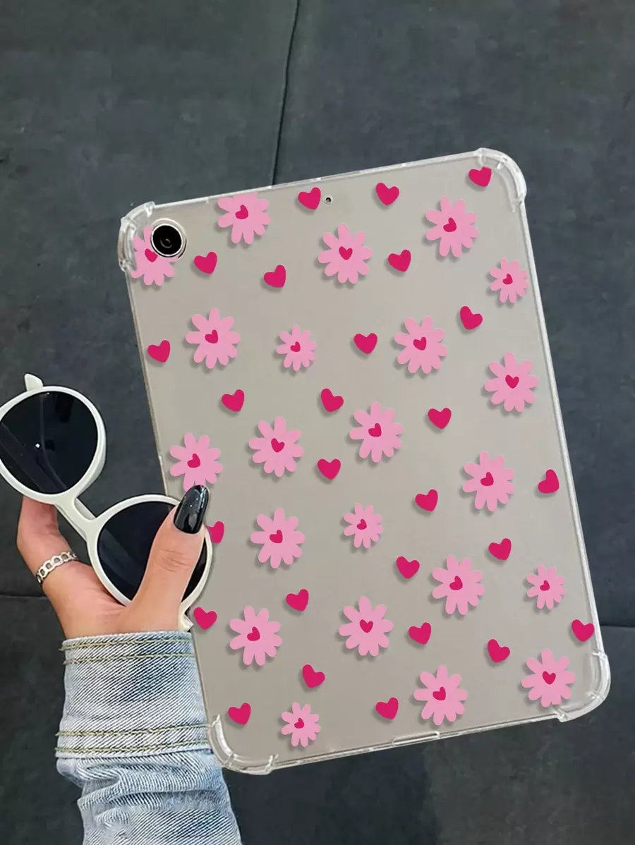 Ốp Mềm Bảo Vệ Màu Đen Sơn Màu Hoa Tương Thích Với Ipad Pro 11inch, Air 4/5 10.9inch, 2023 Ipad 10 10.2inch Mới, Máy Tính Bảng Mini 6/5, Chống Rơi/Chống Bẻ Cong/Phong Cách Tối Giản - Nhiều màu - Xem 1