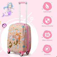 2Pcs 12"+18" ABS Kids Suitcase Backpack Luggage Set Lightweight,Carry On Suitcase For Boys & Girls Travel School