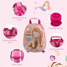 2Pcs 12"+18" ABS Kids Suitcase Backpack Luggage Set Lightweight,Carry On Suitcase For Boys & Girls Travel School