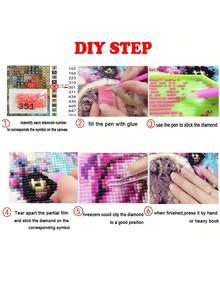 Conjunto completo de pintura de diamante "One Piece Night Seaside Pattern" con taladro completo - Negro - Ver 5