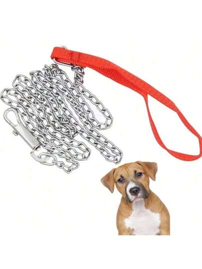 Corrente Guia Coleira Metal para Cachorro Cães Pet  Adestramento Passeio para Prender Resistente Forte