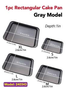 1 件不粘烤盘、适合烘烤鸡翅、海鲜、鱼和饼干的矩形浅烤盘、金色深烤盘、金色方形蛋糕模具、碳钢饼干和蛋糕模具、蛋糕烤盘、烤箱友好型烘焙/烤制/砂锅菜盘、适用于各种烤箱烘焙食品的多功能矩形烤盘